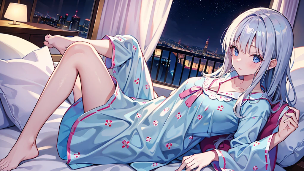 She whispers in bed at night One person pajamas