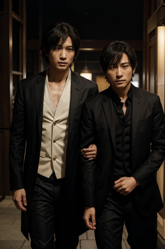 Osamu Dazai and the black jacket were looking at something., Hijikata Toshiro, Hijikata Toshiro of gintama, Okabe Rintaro, Okata Kazuto, Nobutaka Ike, Inspired by Okumura Masanobu, Kapmoe Yandere, anime pictures shuushuu