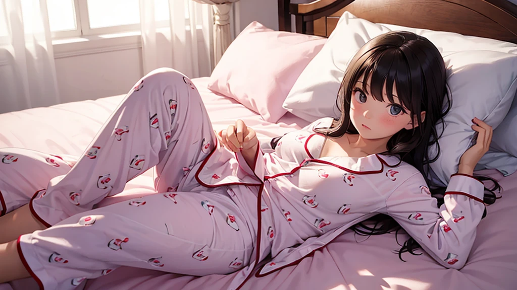 She whispers in bed at night One person pajamas