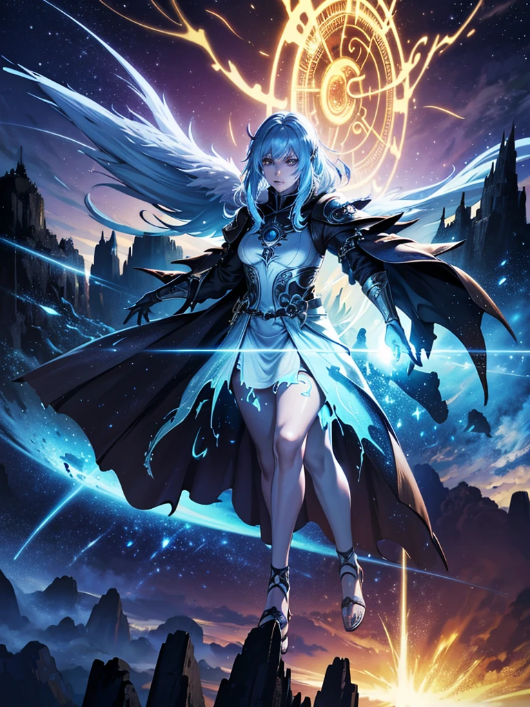 A demonic Rey Rimuru Tempest flying in the air with wings outstretched, highly detailed, intricate fantasy art, dynamic pose, epic, cinematic, ultra-detailed, photorealistic, masterpiece, digital painting, fantasy art, concept art, cinematic angle, hyper realistic, volumetric lighting, depth of field, orchestral soundtrack, fantasy, anime-style, powerful, magical, mystical, surreal, ethereal, flowing hair, intense expression, epic scale, cinematic composition, fantasy creature, stunning visual effects