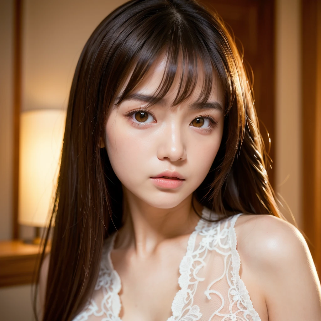 best quality, face focus, soft light, ultra high res, (photorealistic:1.4), RAW photo,
1japanese girl, solo, cute, (pupil, lights in the eyes), detailed beautiful face, (small chest),(high resolution detail of human skin texture),
(long hair),
indoor,
Damask Shirt Dress,
(portrait)