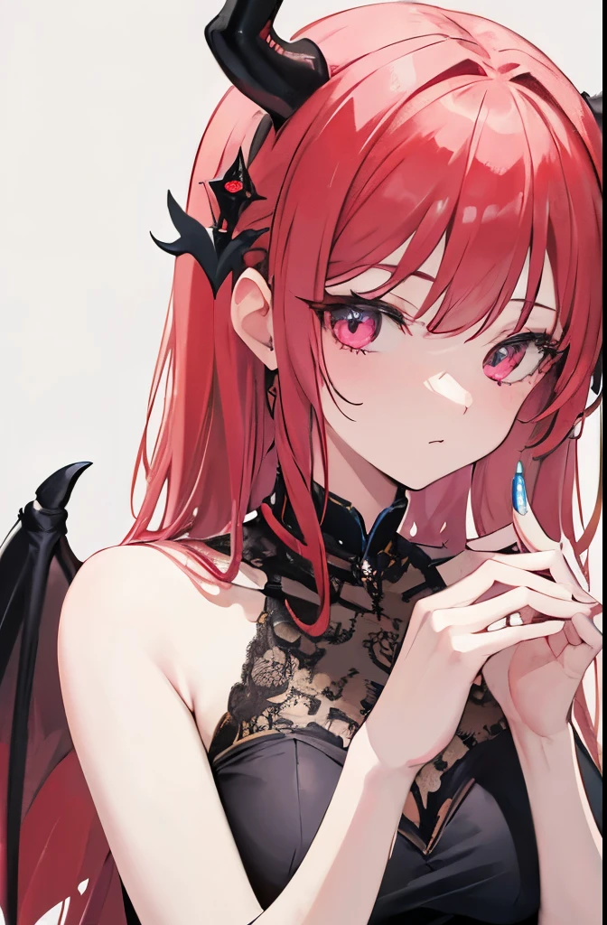 Best quality,high detail,masterpiece,1 woman,devil horns