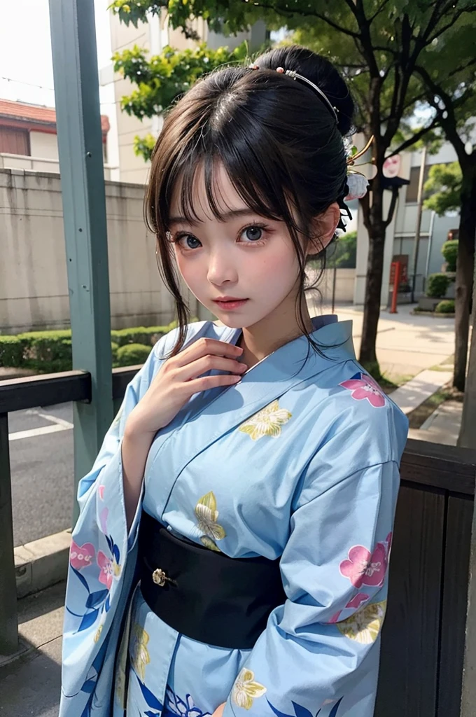 8K,beautiful,(18 year old high school girl:kimono),Baby Face,beautiful顔,sexy,Embarrassing,Embarrassed expression