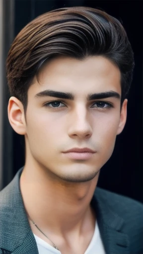 Young Men Italian focus in face