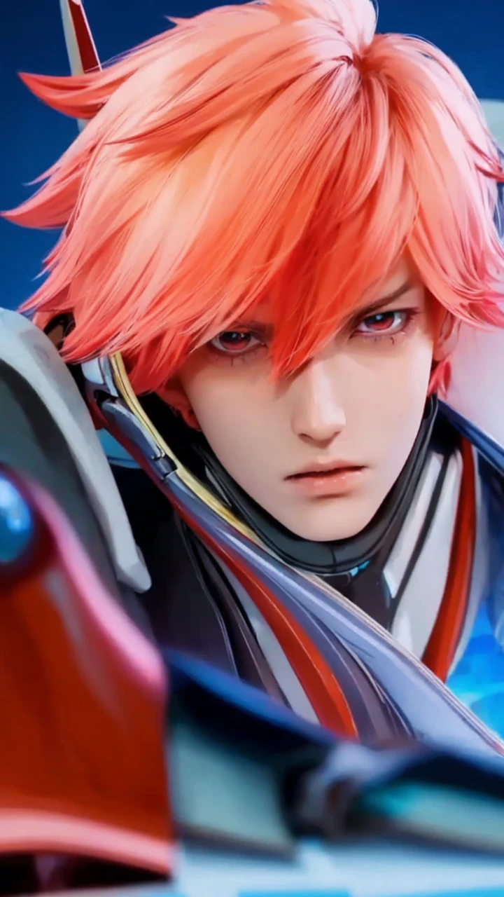White haired anime boy of age 10 ,with stunning red eyes, wearing dark black robes, tanned skin, scar on nose, scared nose, 4k, poster, dramatic, hyper realistic, masterpiece, eye level angle, strong gaze.
