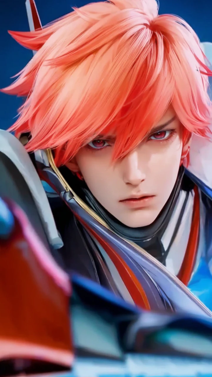 White haired anime boy of age 10 ,with stunning red eyes, wearing dark black robes, tanned skin, scar on nose, scared nose, 4k, poster, dramatic, hyper realistic, masterpiece, eye level angle, strong gaze.