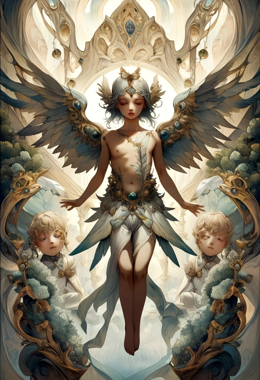 Surreal holy guardian angel image