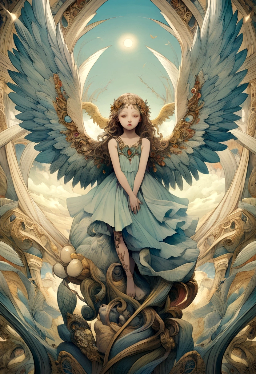 Surreal holy guardian angel image