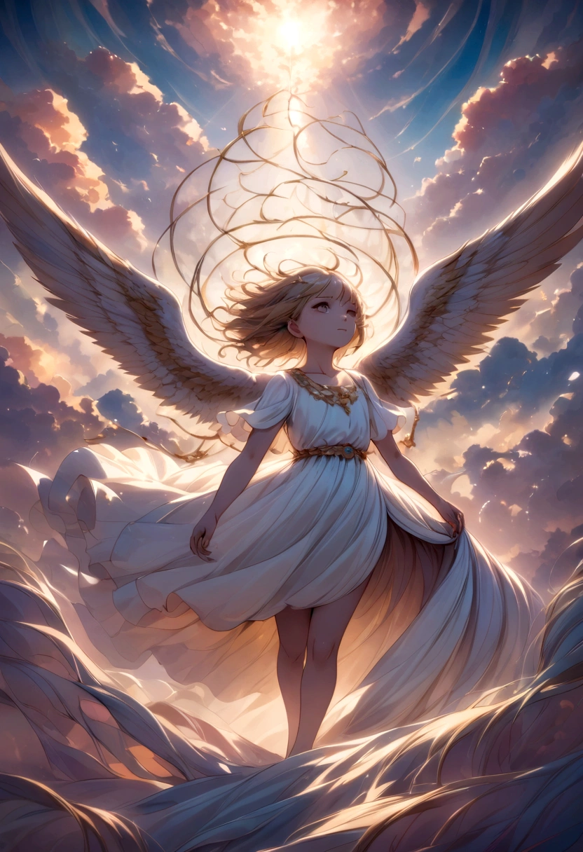 Surreal holy guardian angel image