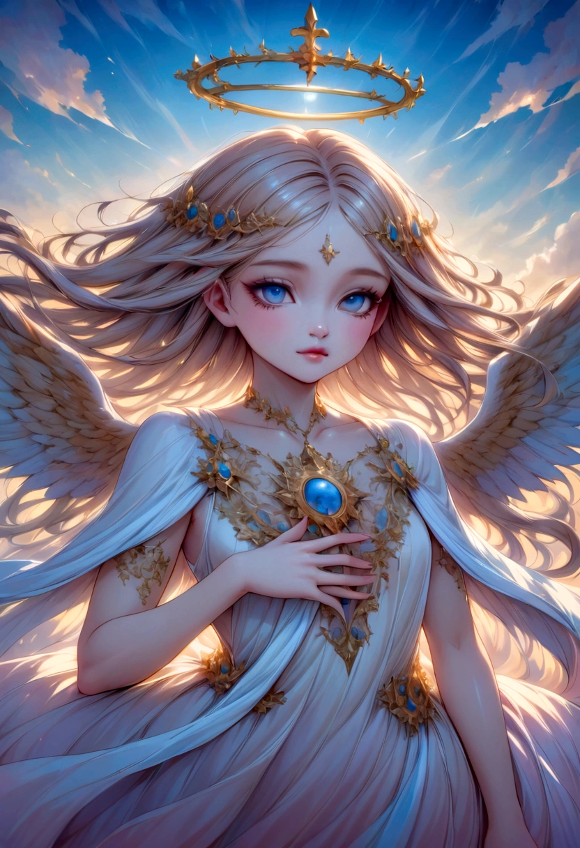 Surreal holy guardian angel image