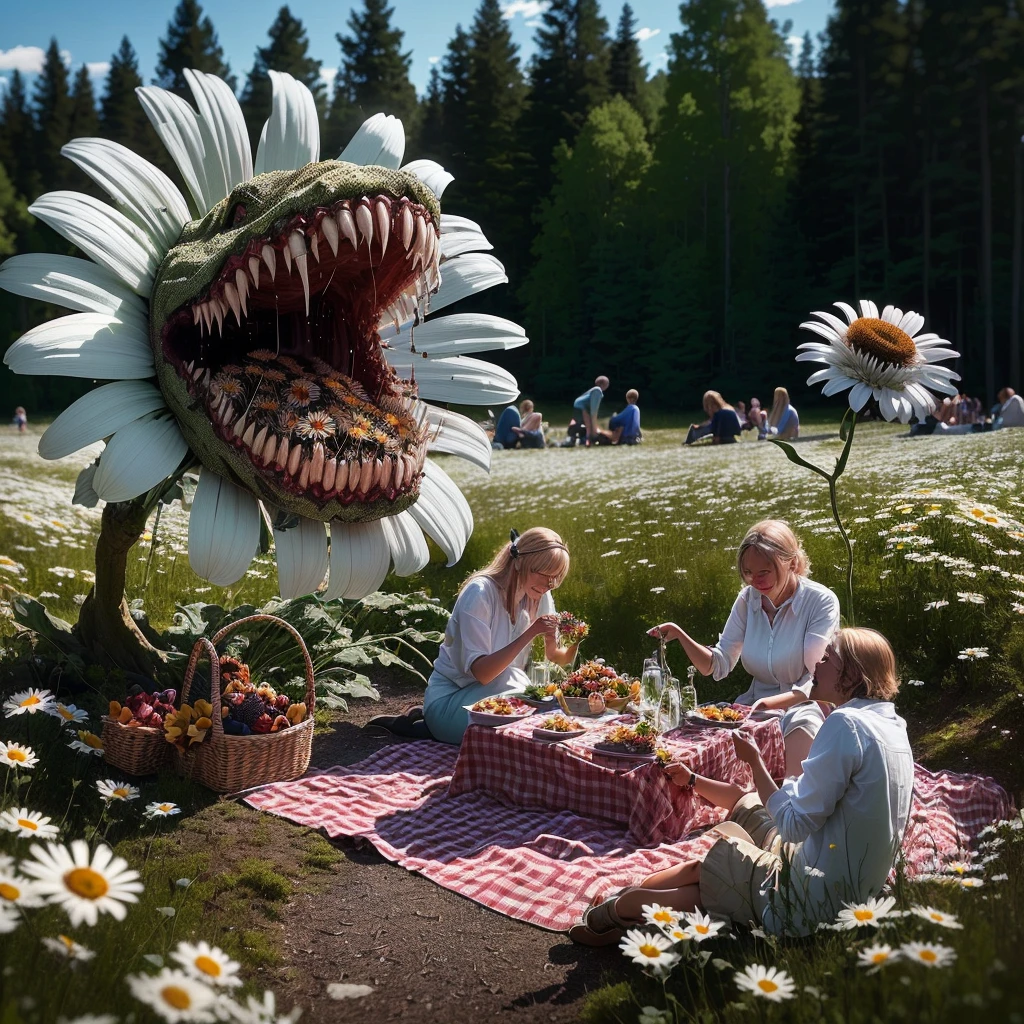 SWEDISH scientists discovered a new species of carnivorous MIDSUMMER daisies that devour unsuspecting picnickers