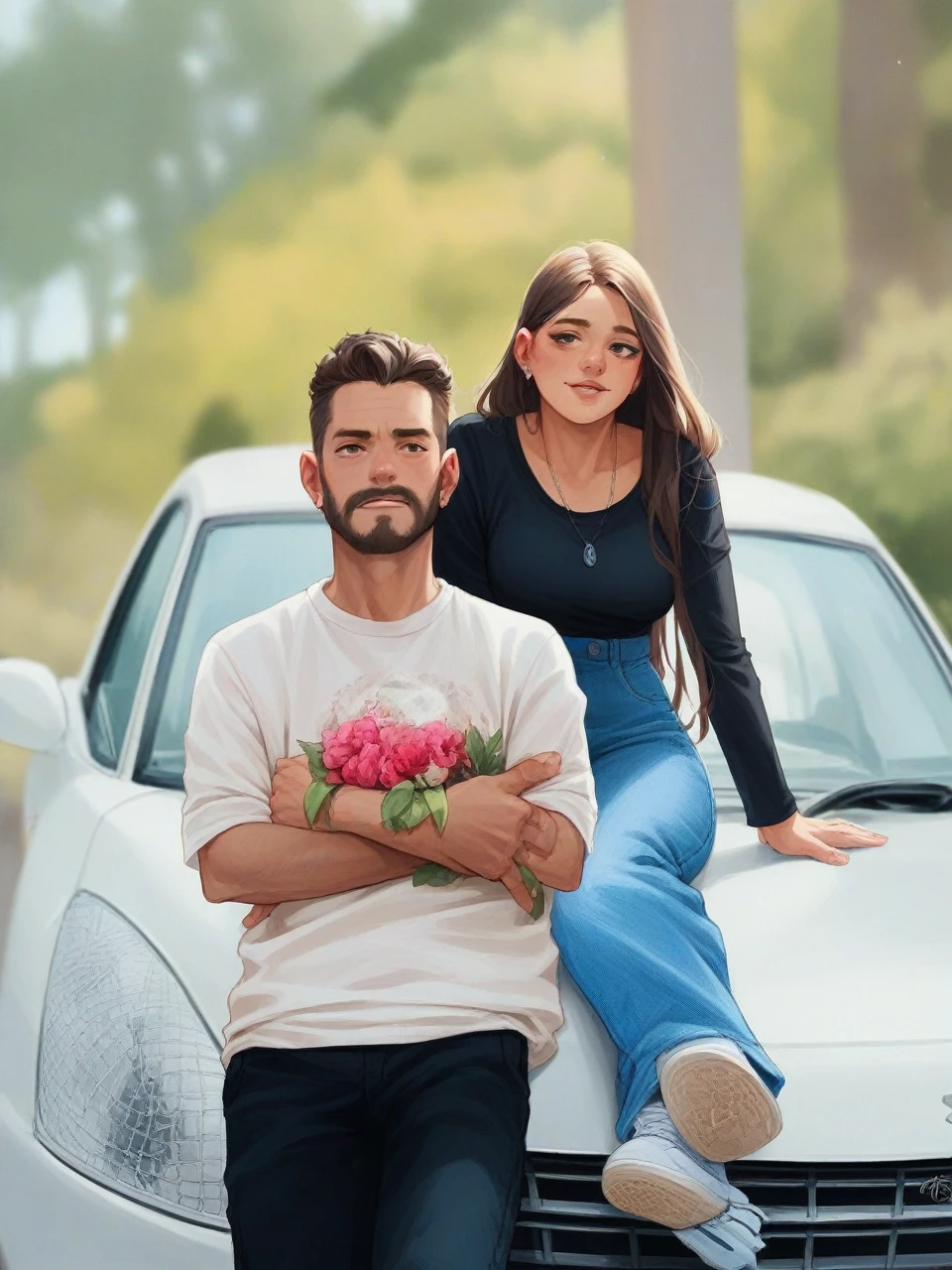 cartoon couple