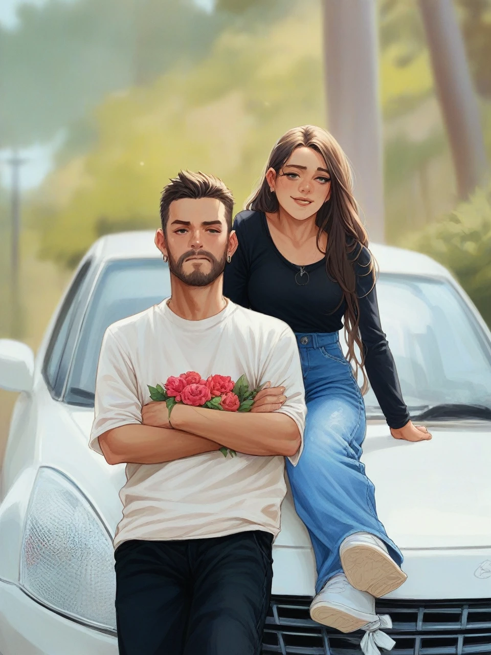 cartoon couple