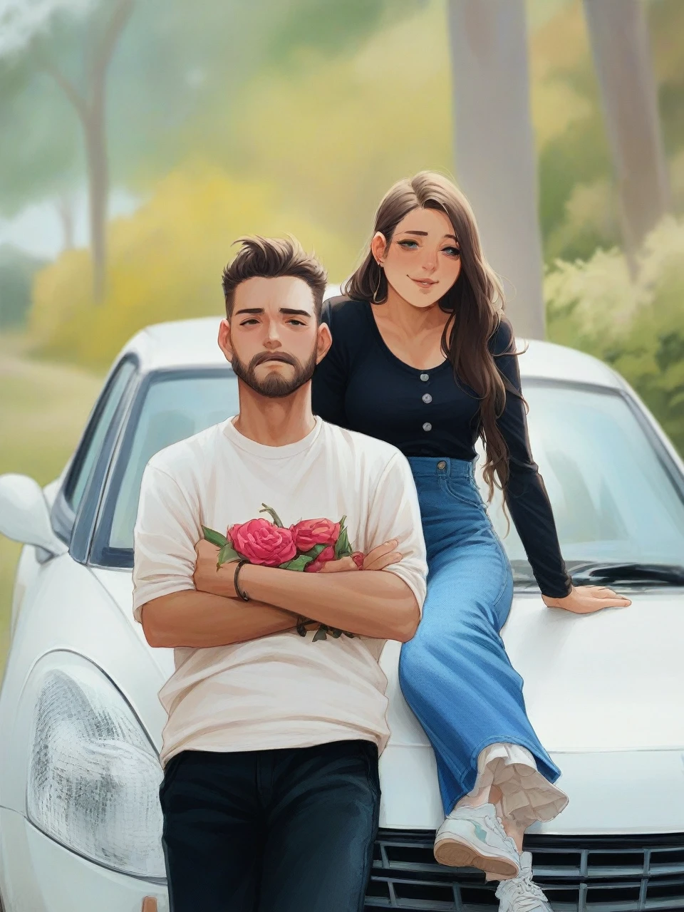 cartoon couple