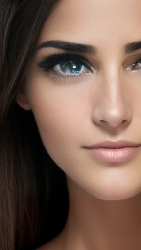 Woman Italian focus in face