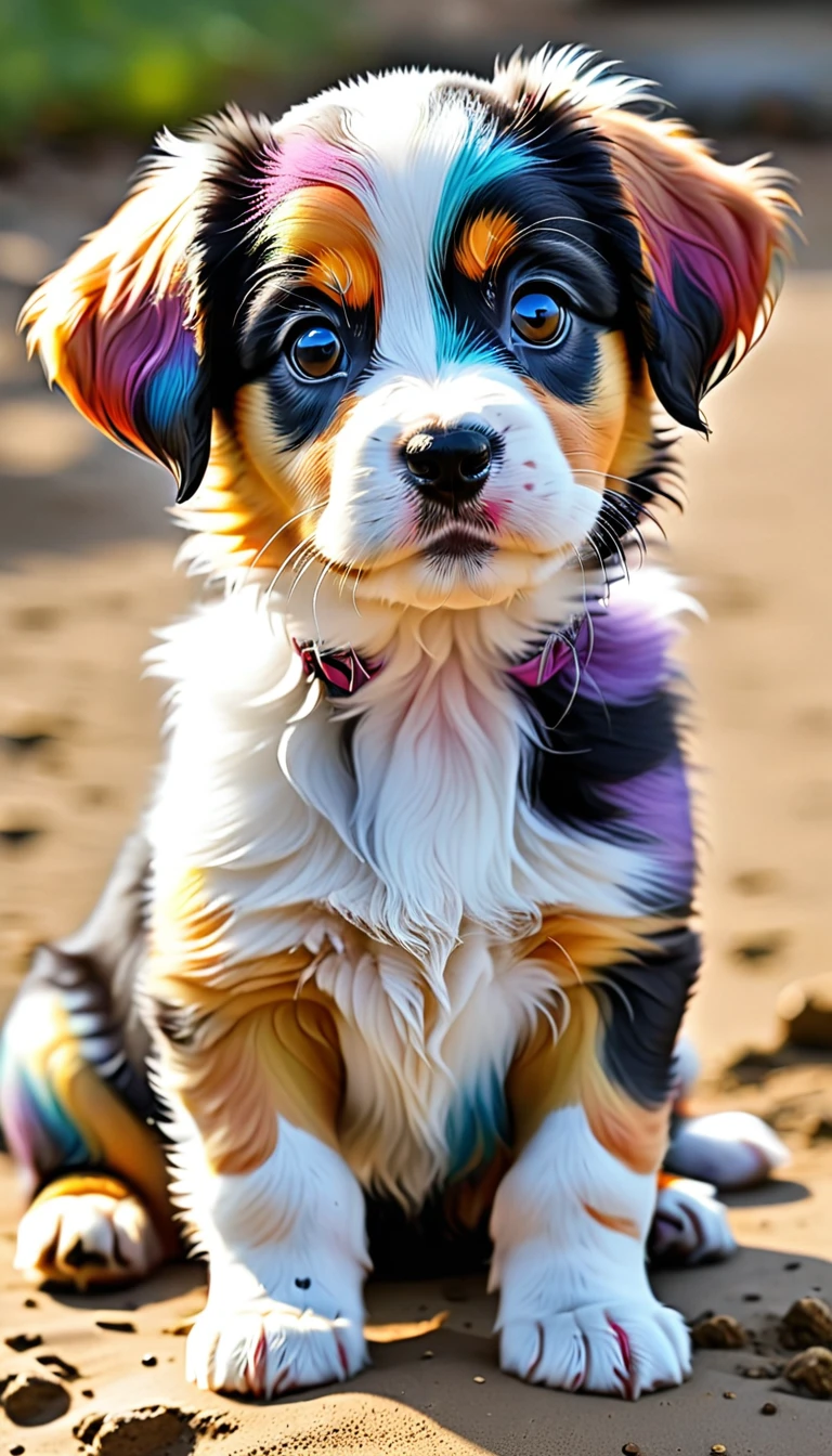 A MULTY COLOR PUPPY