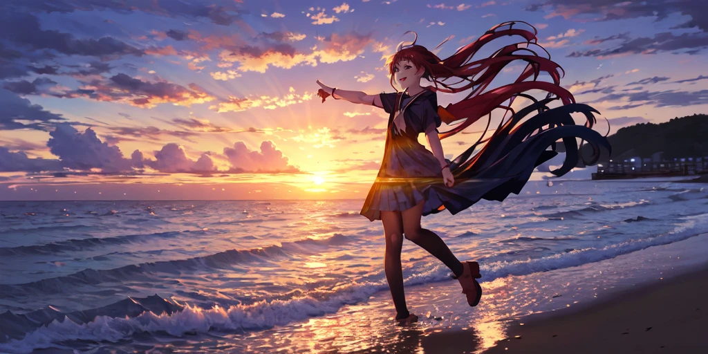 Anime style，Under the sunset