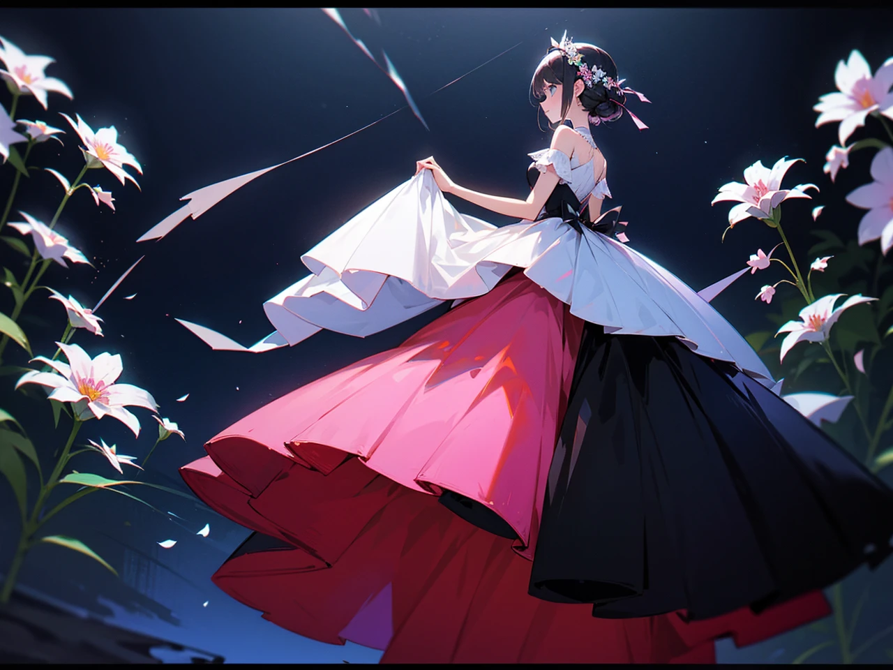 Using the picture bellow, add in some flowers or improve on the dress with new dress ideas