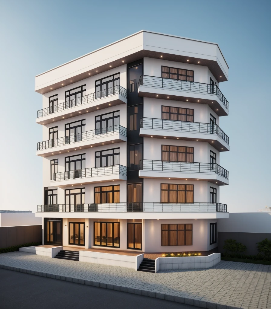 PLATFORM KTHOUSE, (masterpiece, best quality:1.2), rendering of a modern office building:1.6 ,hotel, office building ,city landscape:1.3, white wall:1.9, black glass window:1.8, wet yard :1.5, neon cyber punk light:1.5, beautiful shadows , DARK LIGHT:1.3, SHIMERING LIGHT:1.3