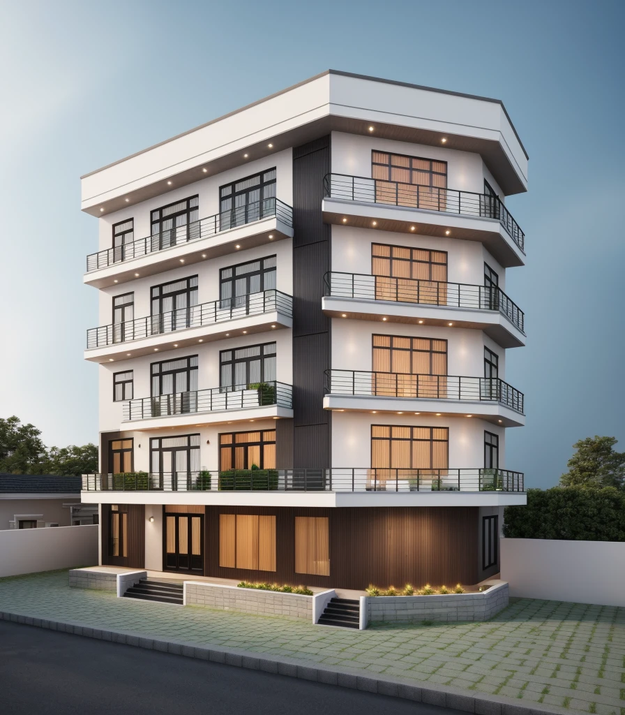 PLATFORM KTHOUSE, (masterpiece, best quality:1.2), rendering of a modern office building:1.6 ,hotel, office building ,city landscape:1.3, white wall:1.9,  black glass window:1.8, wet yard :1.5, neon cyber punk light:1.5, beautiful shadows , DARK LIGHT:1.3, SHIMERING LIGHT:1.3