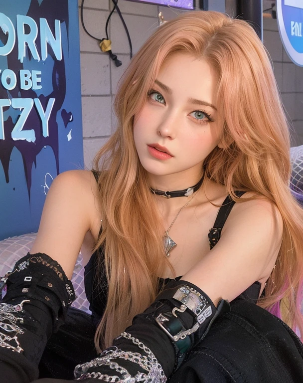 young woman, short shoulder-length pink hair, wide forehead, porcelain skin, pink eyebrows, big emerald green eyes, buttoned nose, full lips, heart-shaped face, slender body, small breasts, red tank top, Sakura Haruno , realistic, realism, details, 3d, well detailed