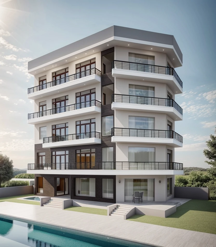 PLATEFORME KTHOUSE, 1 deadly villa, villa main material about color wall construction:1.2 glass panels:1.1 and stone:1.2, 1 large courtyard, 1 road passes in front of the house, (Photo brute, real, best quality, head of'artwork:1.2), avoir l'modern and minimalist look, 1 route devant la maison, dynamic lighting:1.3, (hyper realistic, photo-realistic:1.2), High quality, (dark lighting:1.2), perfect lighting, archquotidiennement, no'humain