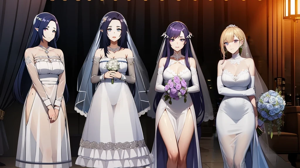 kawakami_mai,    blonde hair,  long hair, hair let down,  purple eyes, 
BREAK (transparent tulle wedding dress with long sleeve and long tail:1.5),
BREAK (Night:1.7), Japan, cyberpunk, CityView, Before Window, Standing at attention,armpits,arm up, expressive eyes,seductive smile, looking at viewer, NSFW,(Full_body), 
BREAK (masterpiece:1.2), best quality, high resolution, unity 8k wallpaper, (illustration:0.8), (beautiful detailed eyes:1.6), extremely detailed face, perfect lighting, extremely detailed CG, (perfect hands, perfect anatomy),
