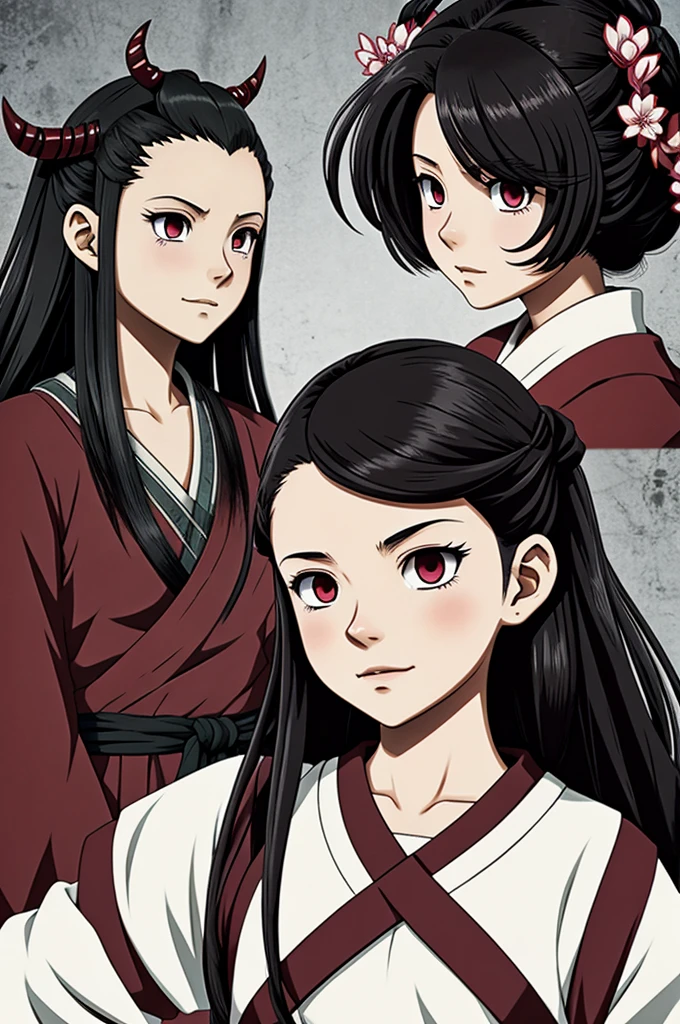 DEMON SLAYER nezuko&#39;s hair roses clothes DEMON SLAYER hunter mitsuri&#39;s