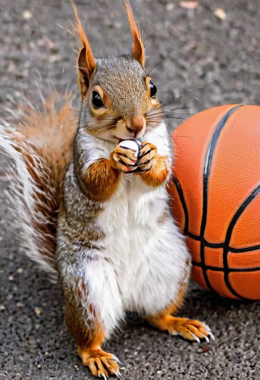 squirrel、basketball