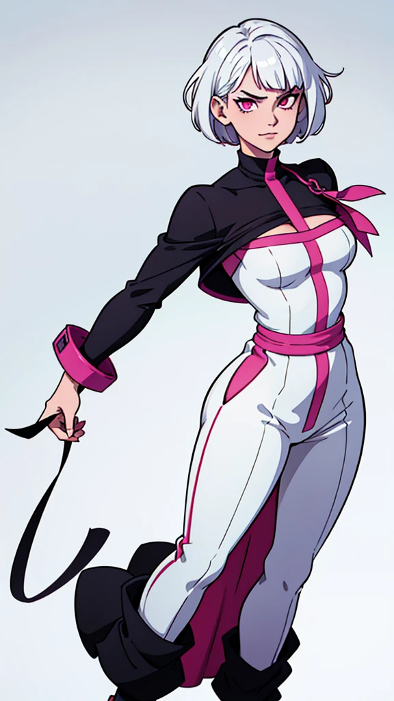 short white hair, highres, high resolution, masterpiece, wide dark pink eyes, talking, grinning, confident, masterpiece, best quality, highres, 1 man, Gojo Satoru jujutsu kaisen, wavy hair, white hair, medium short hair, teenager, colorful hair, light background, full body, teenager, colorful parts, symbols, dark , bold, realistic mixing dark lines and loose lines, bold lines, on paper, human man, full body, imposing pose, stylish outfit, dark theme, beautiful, pretty, modest, standing, male, sharp chin, high cheekbones, white background, highres, high resolution, masterpiece, 1 person, 1 human, 1 entity