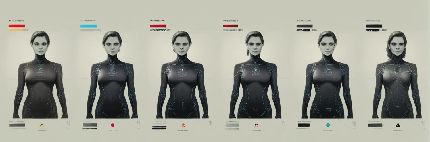 Schematic diagram of the human body,femele,Nudity all over,Stand straight