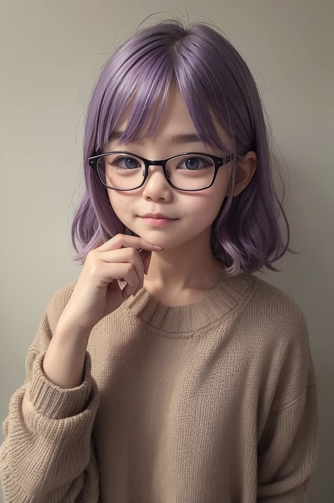 with glasses down syndrome, taking a photo with faded hair