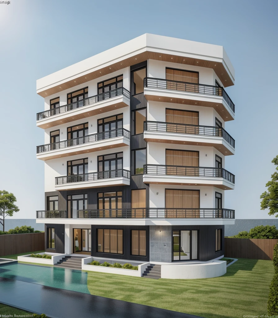 1 modern townhouse, the main materials of the house in terms of wall color: 1.2 glass panels: 1.1 and stone: 1.2, 1 large yard, 1 path in front of the house, (Raw, Real photos, best quality, masterpiece effects:1.2), modern and minimalist look, a road in front of the house, dynamic lighting:1.3, (hyper Realistic, photo-Realistic:1.2), high quality, (dark lighting:1.2), perfect lighting great, Archdaily, there are people, there are cars