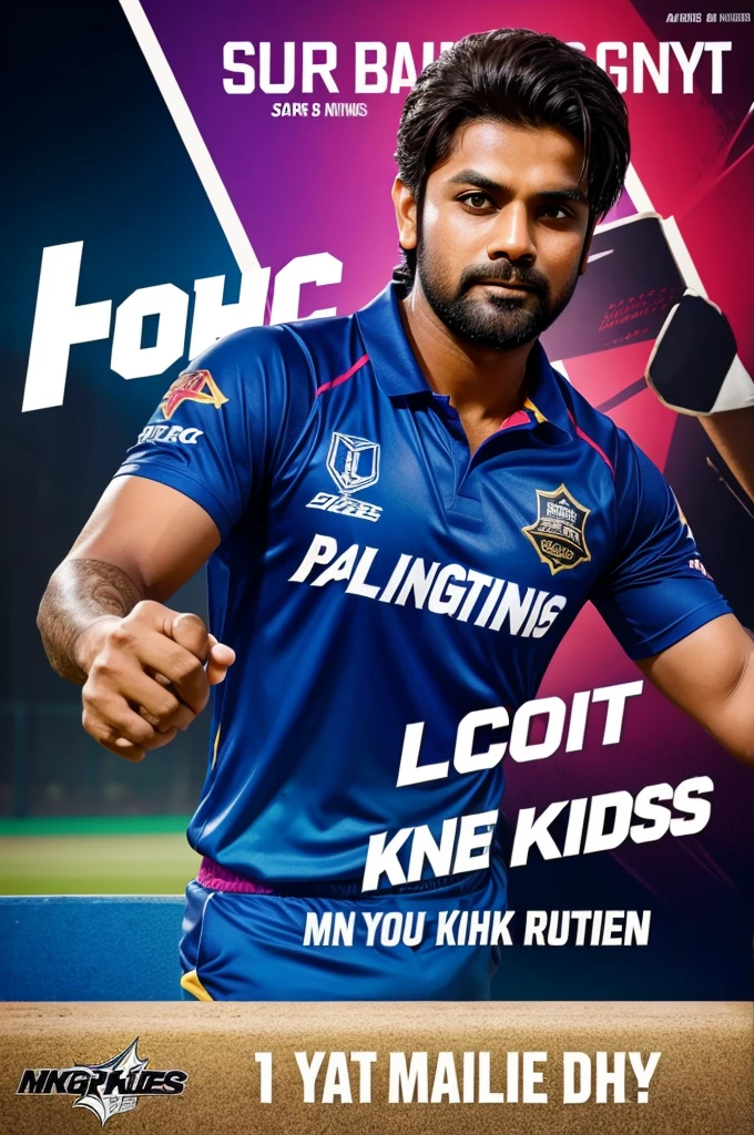 Mlc cricket League team los angles Knight riders toss winner posters with written name spidy toss king