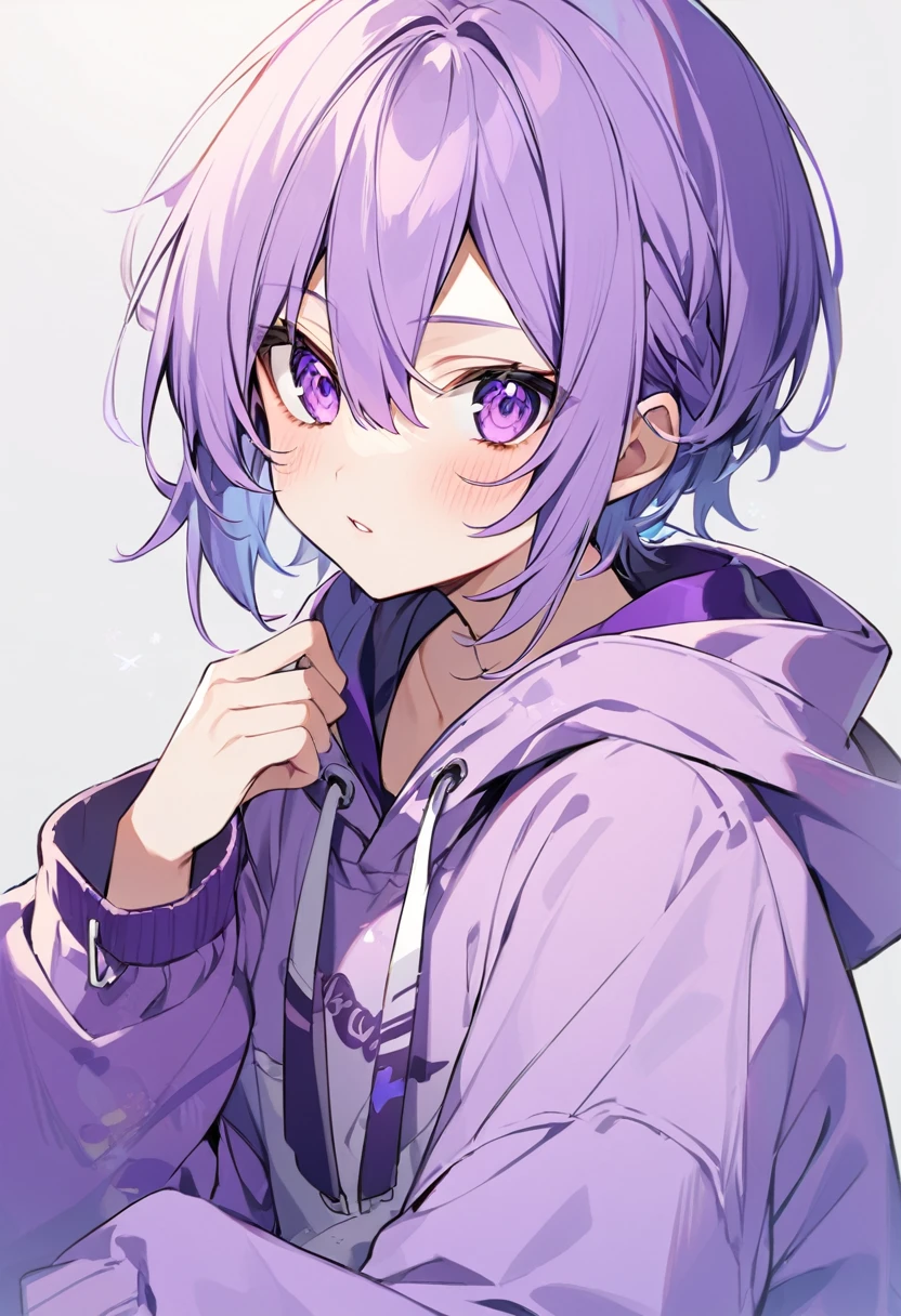 Keito。Purple Eyes。Purple hoodie