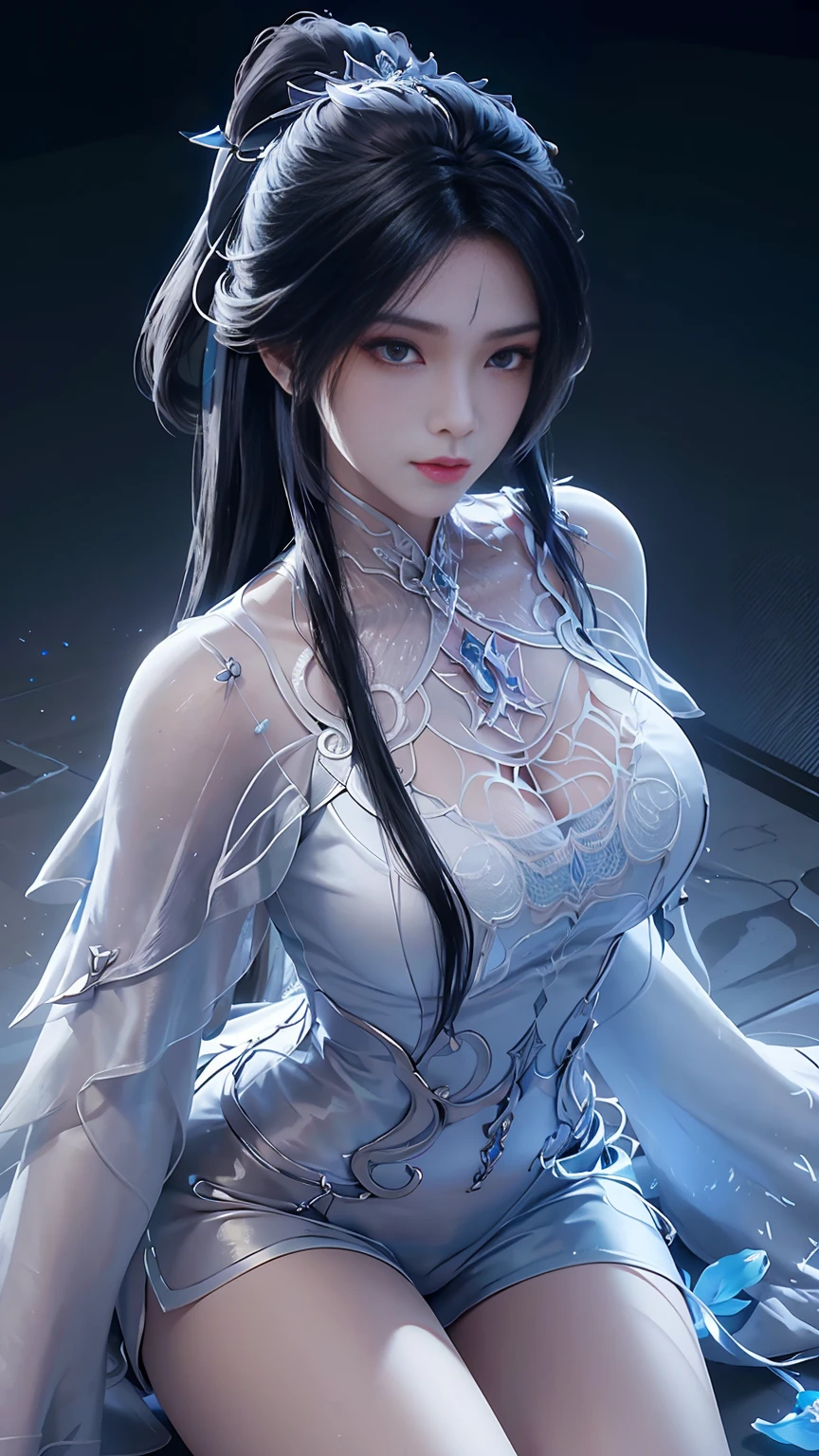 a white hair、Close-up of miss wearing white mask, Beautiful character painting, Gu Weiss, Gurwitz-style artwork, White-haired god, author：Yang Jie, Epic and beautiful character art, Stunning character art, author：Fan Qi, by Wuzhun Shifan, pixiv Art Street Guviz, Single ponytail, insult, High Ponytail, Tall and big, Long legs, (Sleeveless lace shirt), (shorts), (Striped )), ((Striped )), Walk, elegant, dignified, miss, Beautiful curves, sweet smile, Strong sense of detail and layering, color丰富绚丽, Has a unique texture, rich and colorful, color, vivid, Design Art, 16K, Very detailed, {{illustration}}, {Extremely refined}, {Exquisite surface treatment}, Very detailed, Delicate and shining eyes, {{Light}}, 极致Light效果, Model: realism, CFG size: 12, Laura: Bright texture (1.35), high quality, masterpiece, Exquisite facial features, Delicate hair depiction, Detailed depiction of the eyes, masterpiece, best quality, Light線追蹤, Extremely detailed CG unified 8k wallpaper, masterpiece, best quality, (1 girl), 完美miss身材, (((Skinny white T-shirt))), beautiful eyes, (Delicate face), Black short hair, Tie your hair up, Light blue hairpin, Black silk frame glasses, in class, (White skin), (Optimal Lighting), (Super intricate details), 4K Unified, (Very detailed CG), Showing off her white legs, , Hot Pants, shorts,性感Long legs, Thin waist, Sweat is running down my waist, Showing belly, Extremely detailed depiction, Pink Hair, Asymmetrical bangs, Transparent clothes, Hands on thighs, 把目Light移開, 8k resolution, Raise an eyebrow, Shiny hair, flower head, Wristband, bandage，Leather sexy pose, simple grey background, Crawl to the audience, Kitten pose, Get on all fours,