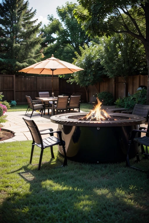 [Opening Shot: A sunny backyard with a grill in the center, family and friends gathered around.]