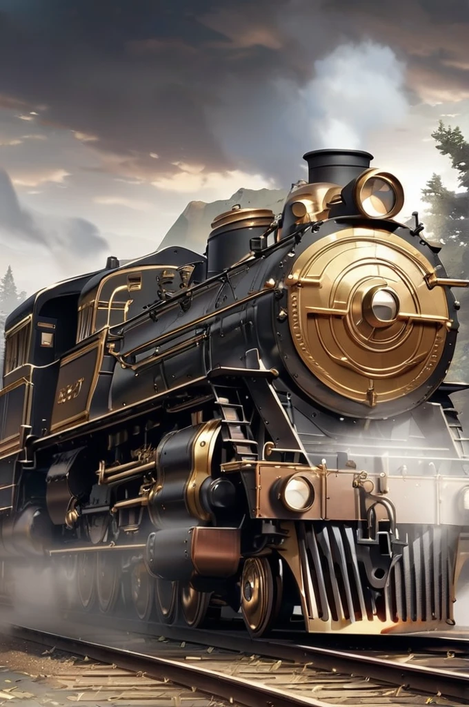 ((Best quality)), ((masterpiece)), (detailed), furry steam locomotive