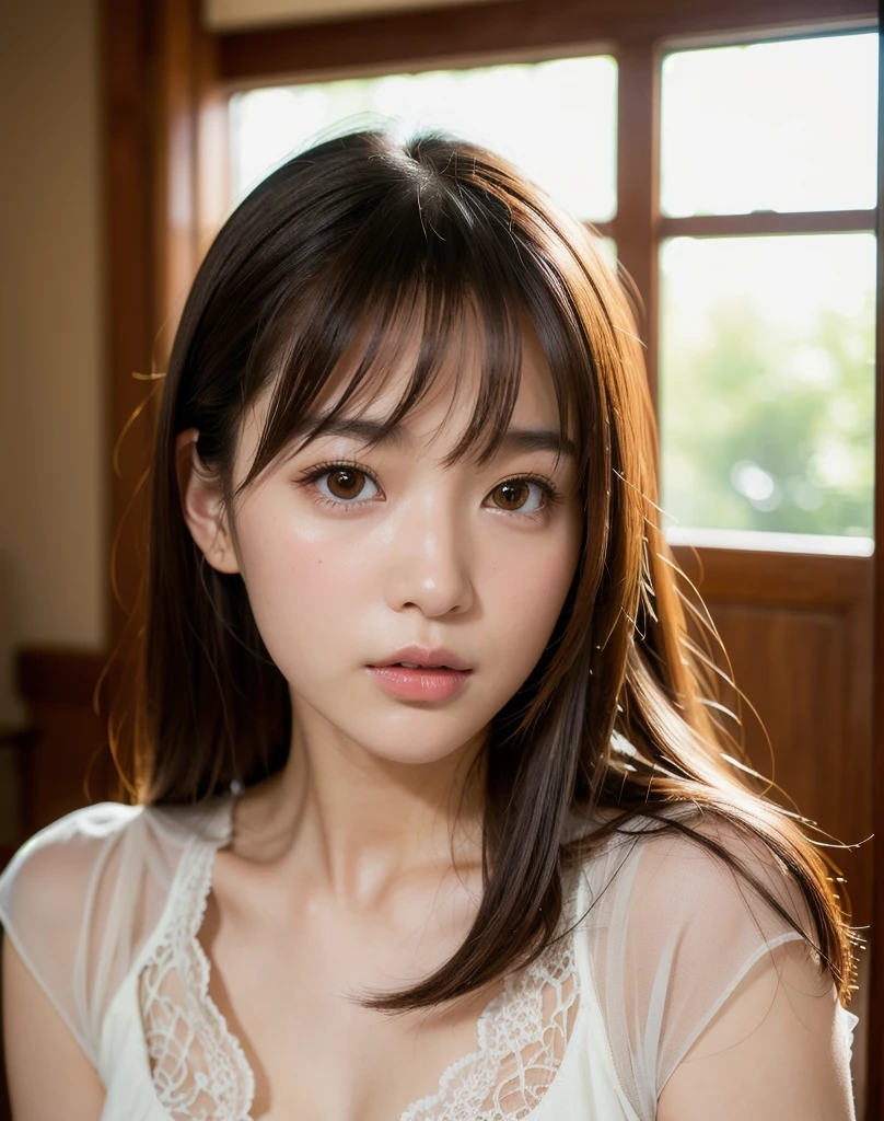 best quality, face focus, soft light, ultra high res, (photorealistic:1.4), RAW photo,
1japanese girl, solo, cute, (pupil, lights in the eyes), detailed beautiful face, (small chest),(high resolution detail of human skin texture),
(long hair),
indoor,
Damask Shirt Dress,
(portrait)