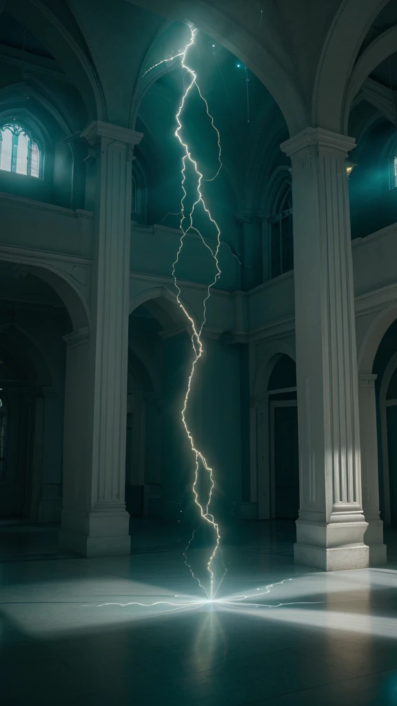 a heart with wings and a halo depicted in a building setting with a sky background. The heart is the central focus, with intricate details such as a lightning trail coming out of it.  with shades of gray, blue, and green dominating the scene. The setting in a building adds a sense of contrast and mystery to the overall composition. conveys a sense of whimsy and magic, inviting viewers to contemplate the deeper meanings behind the imagery., 32k, UHD, cinematic chromatic, cinematic lighting, global illumination, chromatic light, photorealistic, ultra detailed, iluminación onírica, photorealistic , ultra photoreal