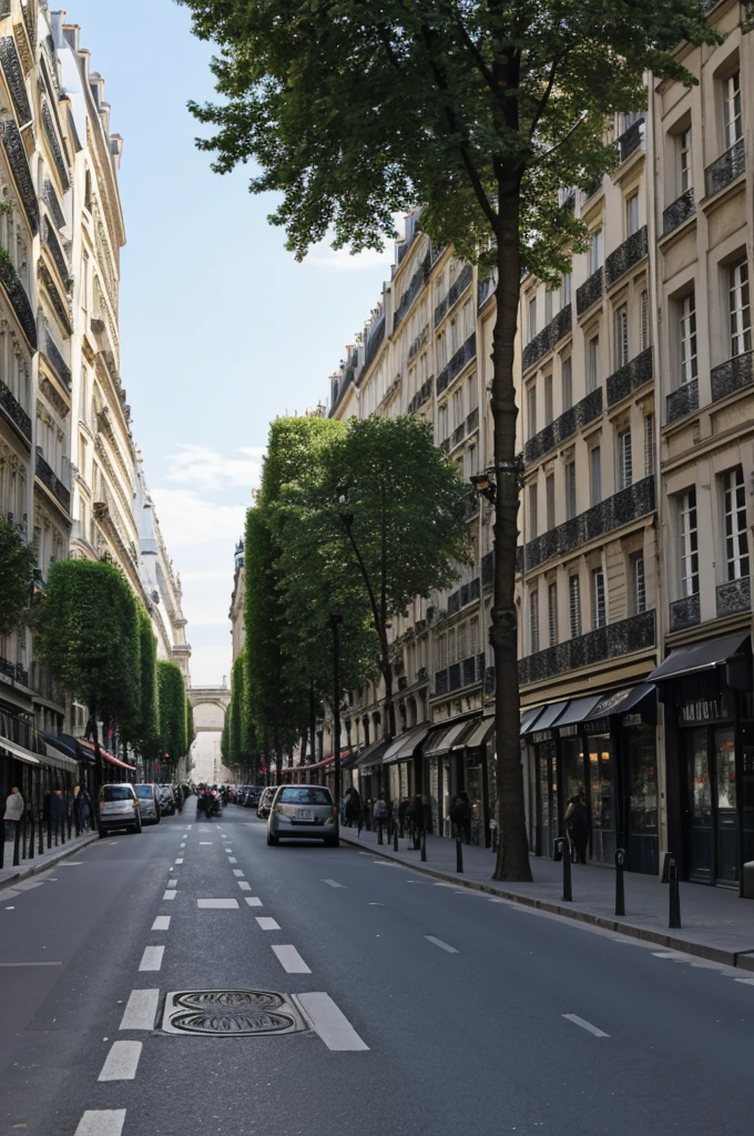 on a street, in the middle of the day, in Paris