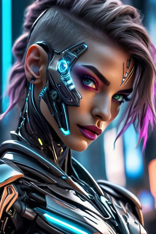 beautiful detailed eyes, beautiful detailed lips, extremely detailed eyes and face, long eyelashes, 1girl, cyborg, cyberpunk, futuristic, sleek metallic costume, intricate tubes and wires, blazing energy claws, hovering over city, electric energy sparking from hands, hyper detailed, photorealistic, 8k, cinematic lighting, dramatic shadows, neon city lights, glowing highlights, dynamic pose, powerful, heroic
