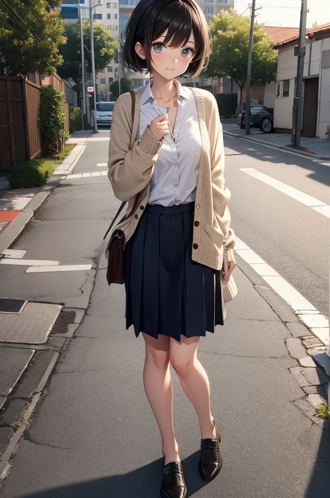 A girl dressed in fashionable clothes like those featured in fashion magazines for junior and senior high school students
