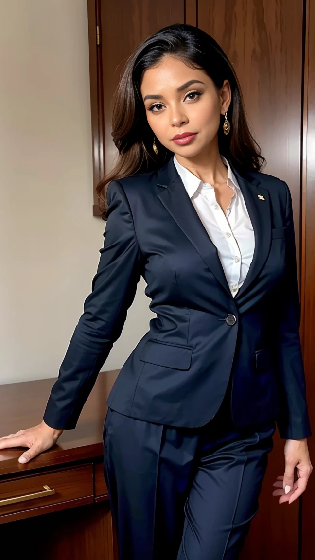 62 year old latina hottie dressed in formal secretary suit