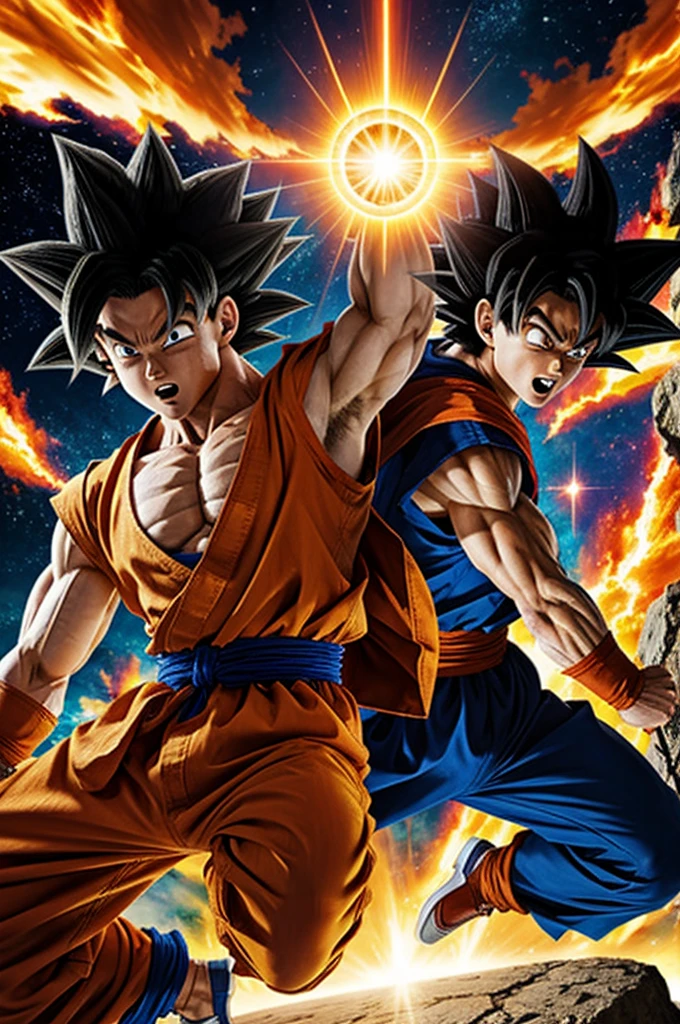 Goku fighting with omniman