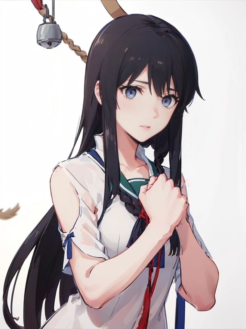 (( Fleet Collection、Kantai Collection、Yao)),((Nude))、woman,Cowboy Shot, ((white background))) 、Best image quality, high quality, The background is clear,きれいなwoman, Japanese, detailed, detailed eyes, detailed skin, Beautiful Skin, 超High resolution, (reality: 1.4),とても美しいwoman, A younger face, Beautiful Skin, thin, (Ultra-photorealism), (High resolution), (8K), (非常にdetailed) 、(Beautiful and detailed eyes), (非常にdetailed), (detailed face), Displaying the viewer, Fine details, detailed face, smile,Straight,Looking Ahead, StraightLooking Ahead, Photo Real,Hairstyle: ponytail、short hair,Brown Hair、smile、Very delicate body、Very flat chest、hair over one eye, from below,prison,prison,(((torture))),handcuffs,Bondage、((((Tied up with rope)))),(((((((Hands hanging from the ceiling))))))),(((((((get caught))))))),Are crying,