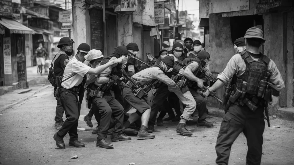 1930s, monochrome photography, A group of terrorists in Southeast Asia, Robbers breaking into a safe, mouth and nose covered with a black bandana, 32K, Best quality, Masterpiece, super detail, High Details,