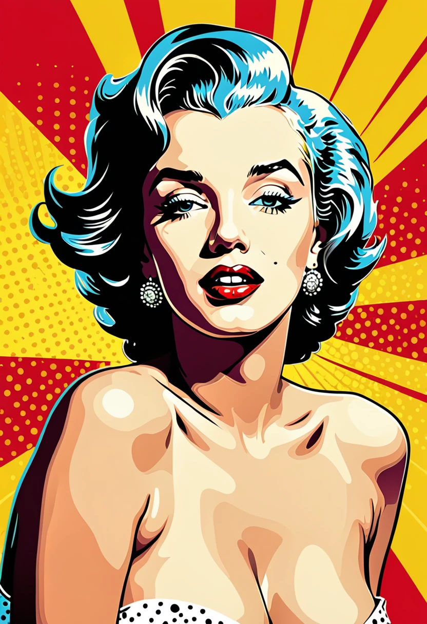 Masterpiece, coloring-book, lineart, perfect lineart, multicolor style, naked Marilyn Monroe