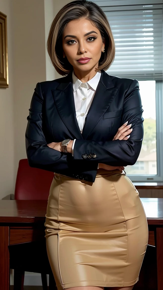 66 year old Iranian hottie dressed in formal secretary suit((62 ans))