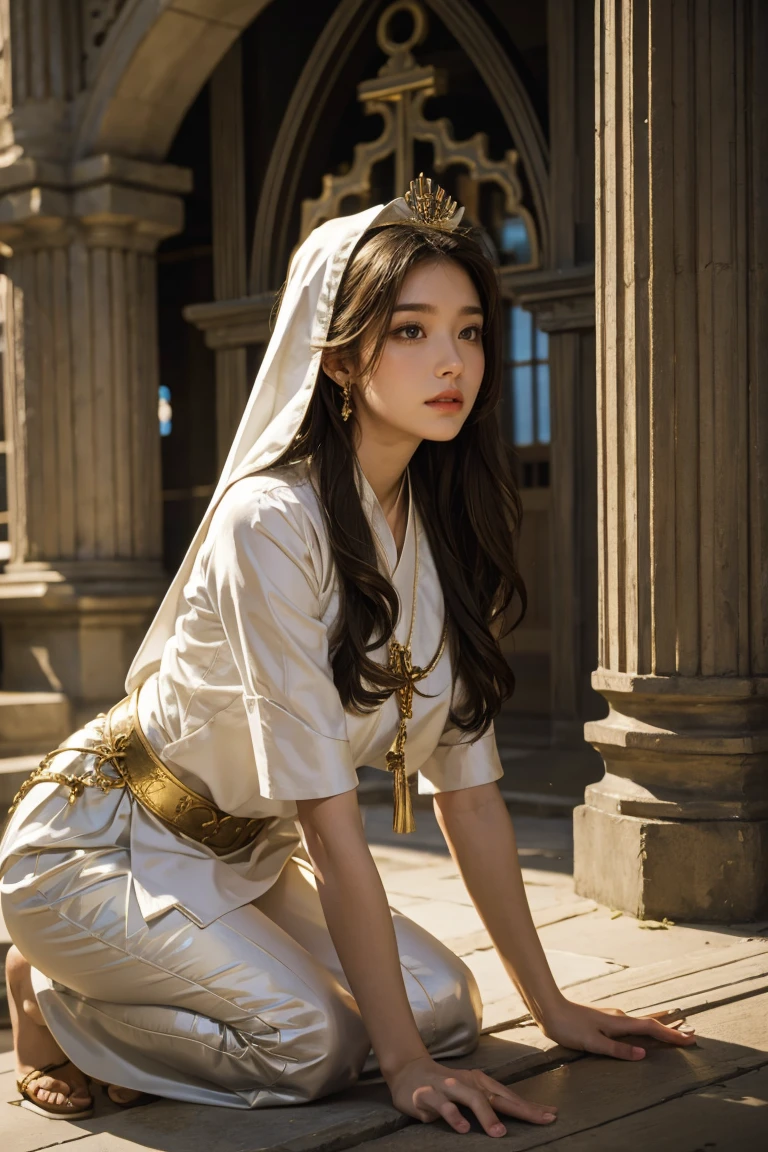 Beautiful priestess woman